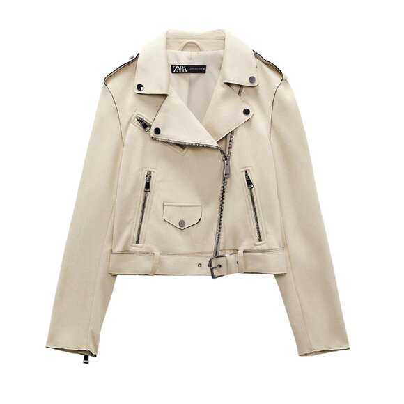 Zara Jackets & Blazers - ZARA Faux suede motorcycle jacket. NWOT